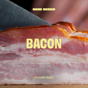 Supplier images of bacon, eggs, duck, coffee, bread, bangers, and bacon.