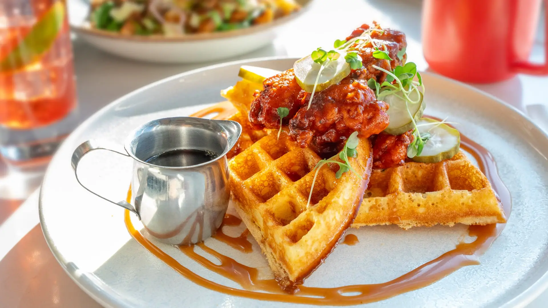 Chicken and waffles