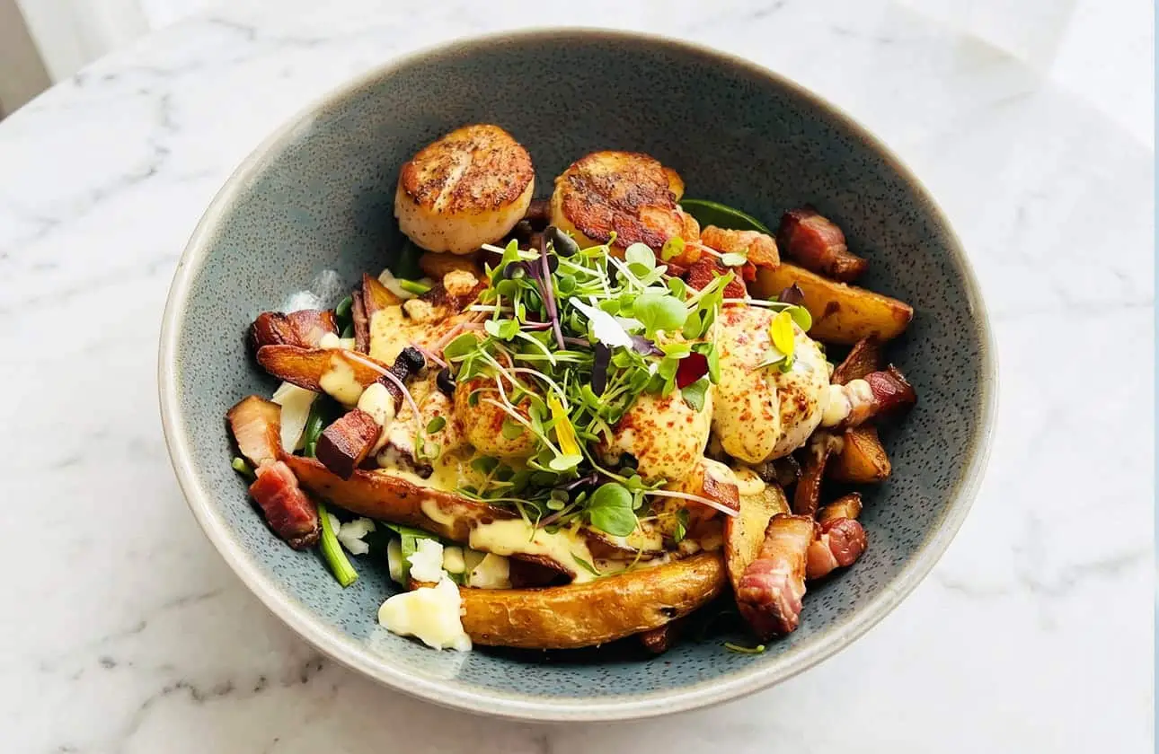 OEB Hog & Scallops Breakfast Poutine
