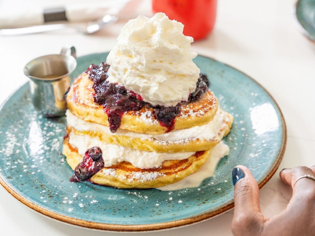 Berries & Cream Cloud Pancake Stack