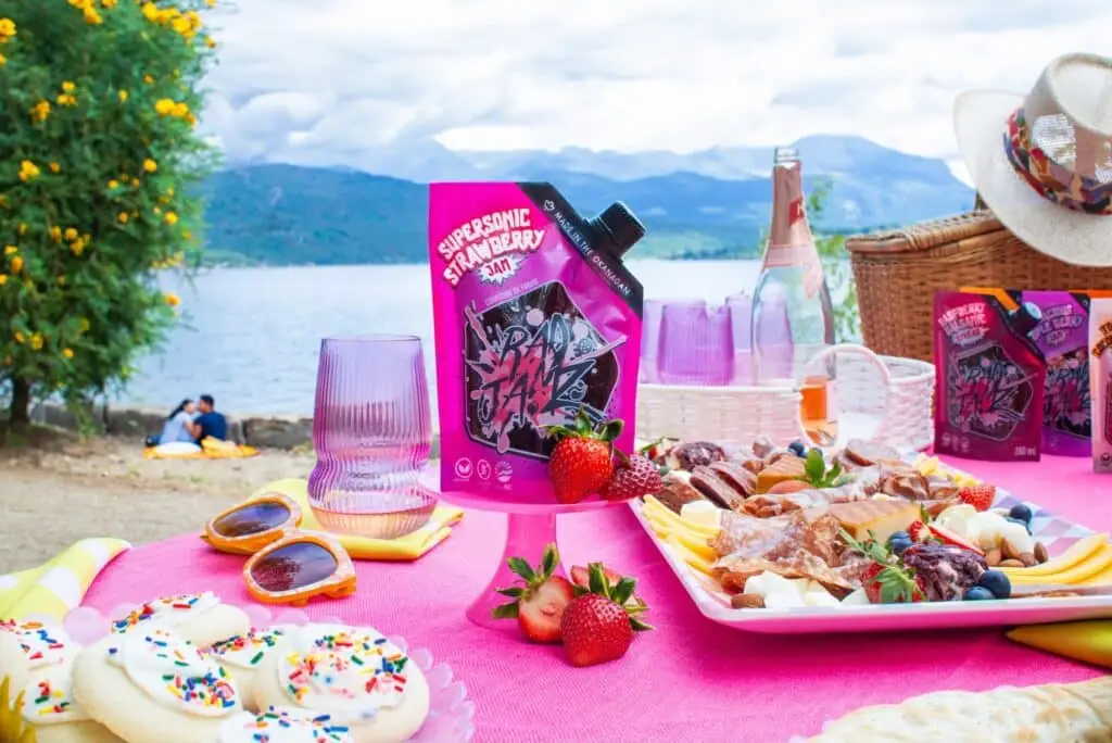 Rad jamz and sweet treats on a beach