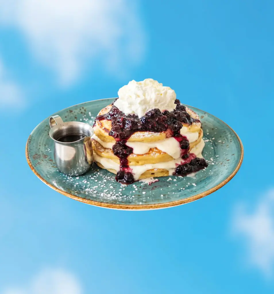 Berries & Cream Cloud Pancake Stack