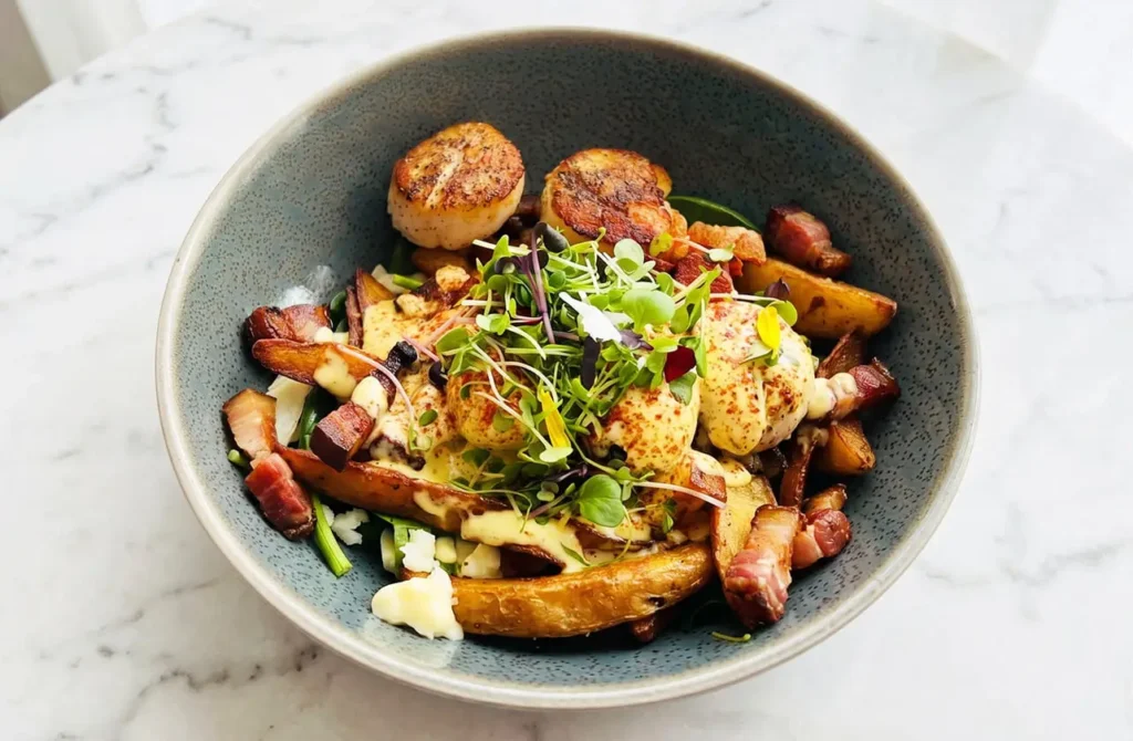 Hog & Scallops Breakfast Poutine